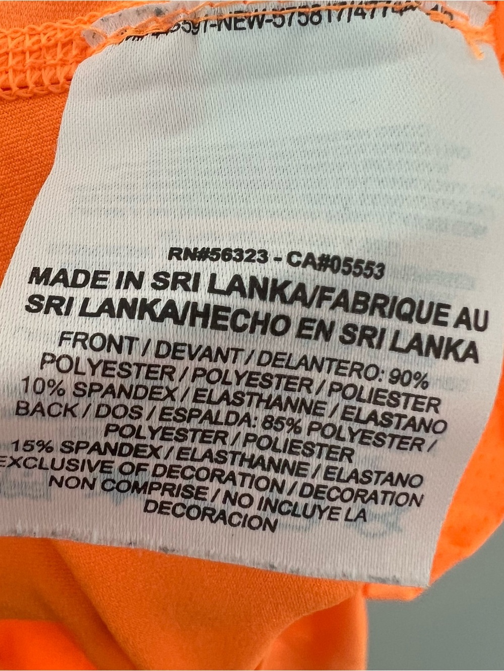 Nike Bright Orange Racerback Dri-FIT Tank - Picture 5 of 5